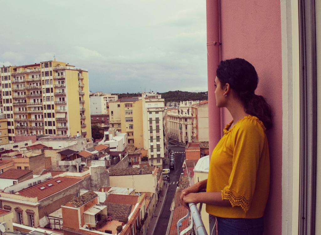 Vista sulla città dal balcone